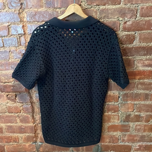 Solid & Striped Crochet Polo - Picture 5 of 7